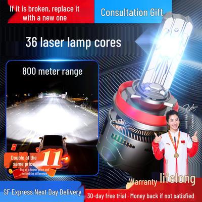 2025 Super Bright LED Car Headlights: H7 Bulb with Strong Light, High/Low Beam, Integrated H4 Lens