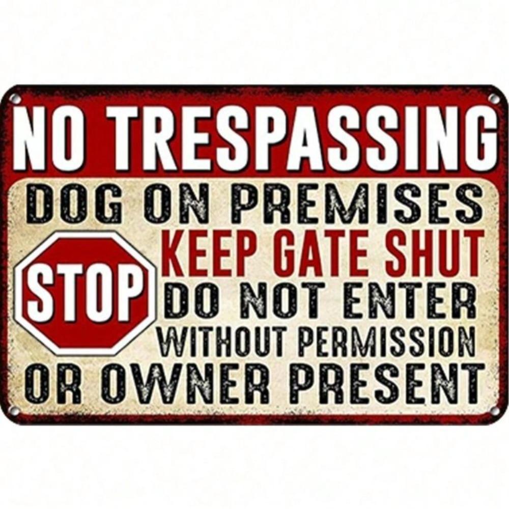 Vintage Metal Poster Warning Sign 30x20cm Garage Wall Decor
