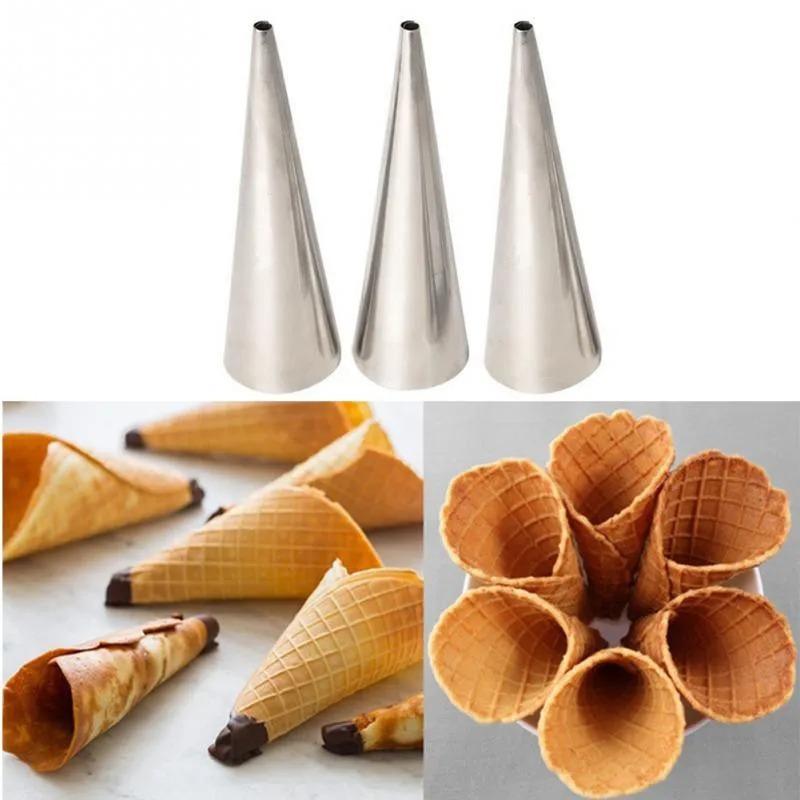 12pcs Conical Tubes Cream Molds Bread Moulds Stainless Steel Croissants Cone Horn Spiral Roll Pastry Cake Baking Tool ZXH