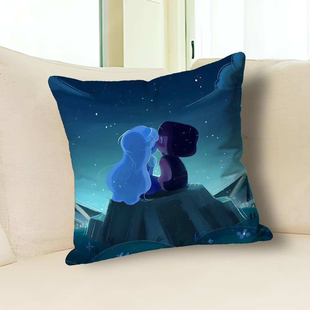 S-Steven Cartoon U-Universe Pillow Cases for Bedroom Living Room Sofa Home Decor Polyester Cushion Cover with Zipper