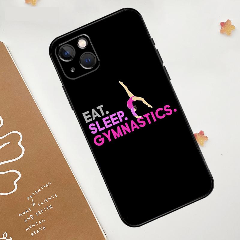 Love Gymnastics Case For iPhone 13 12 11 14 15 16 Pro Max Mini XR XS X Plus Silicone Bumper Cover Capa