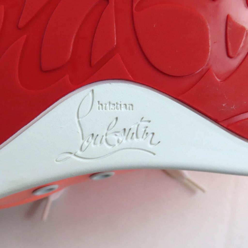 Pristine Christian Louboutin sneakers FUN VIEIRA Lace-up Orange Patent leather Used