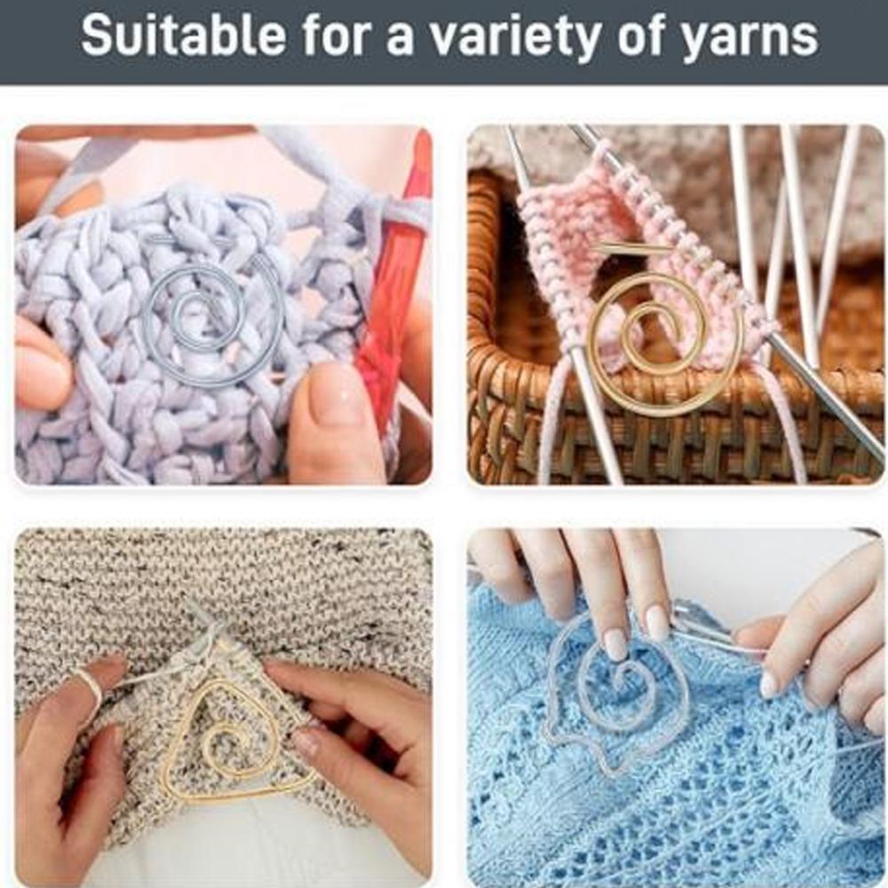 9pcs Storage Box Included Spiral Cable Knitting Needles Shawl Pins  For Scarf Knitting