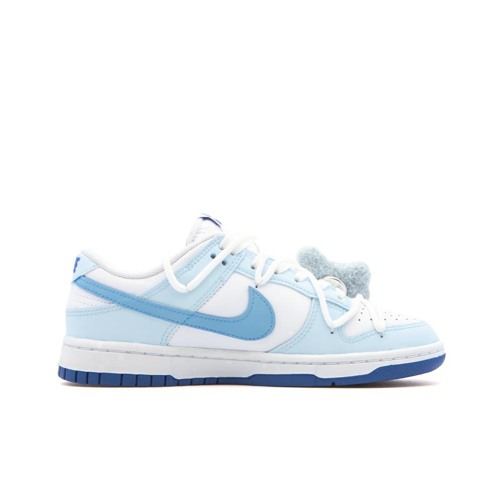 Nike Dunk Blue Bear, Amber Slip Resistant Cushioning Abrasion Resistant Low top Skateboard Shoes GS White Blue DH9765-105(Team189- )