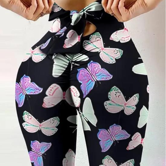 

Брюки летние короткие леггинсы укороченные узкие брюки леггинсы больших размеров женские облегающие брюки с полосками-бабочками и 3D-принтом