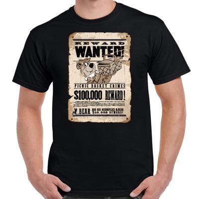 Yogi Wanted Poster Distressed T-Shirt