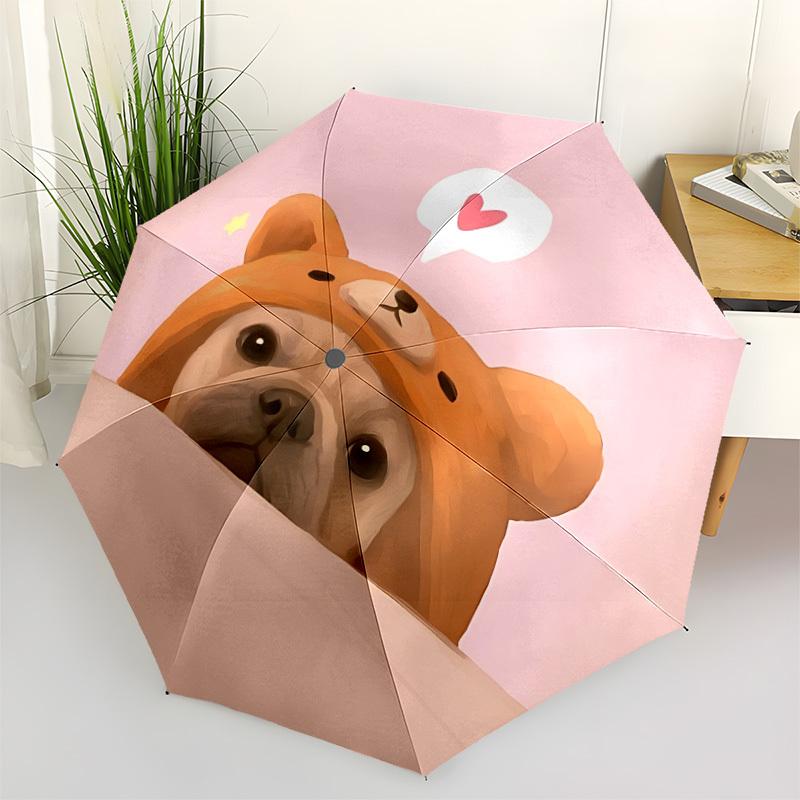 

1pc Dog Hat Automatic Folding Umbrella, 8-Rib Iron Frame, Casual Outdoor Accessory for Birthday Festival Gifts yy251128151