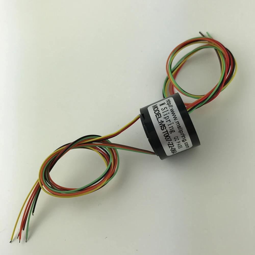 2/4/6 Kanäle/Ringe Schleifring mit Loch Ø 7 mm 380 V 1,5 A elektrischer Schleifring Hohlwelle/2/4/6 Kanäle