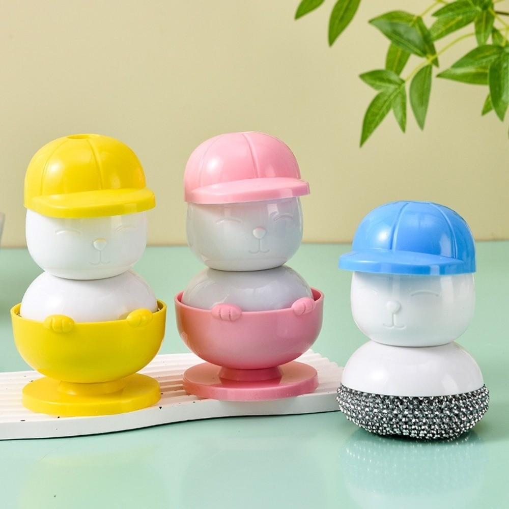 Removable Cleaning Ball Brush Cartoon Automatic Washing Brush Kitchen Cleaning Brush  Dish Washing