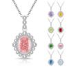 2026 Color Treasure High Carbon Diamond Ice Flower Cut Pigeon Egg Necklace Plated Real Gold Egg Shaped Pendant