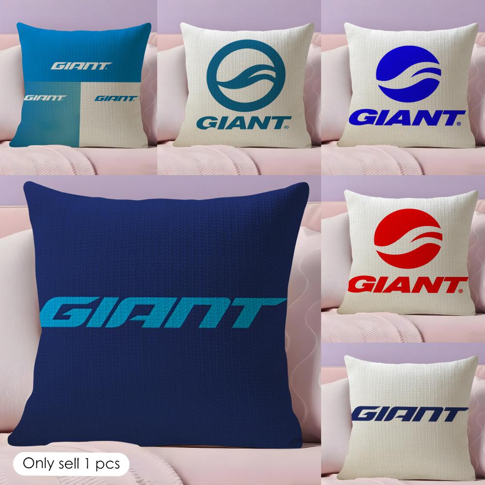 GGiant Bicycle Cushion Cover Natural Linen Organic Fabric DoubleSided Printing Couch Pillow Covers Home Decor