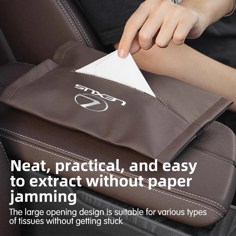 2026 Hot Interior Stickers Car Tissue Box Organizer Tissue Bag For Lexus GX470 CT200H IS300H IS200 IS250 RX350 RX GX460 NX200 NX WA1