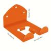 Heavy-Duty Steel Wall-Mounted Organizer Shelf for Lawn & Garden Tools - Easy Install Garage Storage Rack with Orange & Black Design, Holds Trimmers,