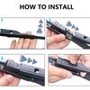 Car Front Windshield Wiper Blades for Suzuki Swift Sport 2007 2008 2009 2010~2022 Two Frameless Rubber Snow Scraping