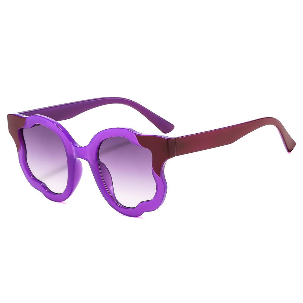 European And American New Large-Frame Irregular Color Matching Plain Sunglasses Personalized Versatile Women'S Sunglasses Advanced Glasses