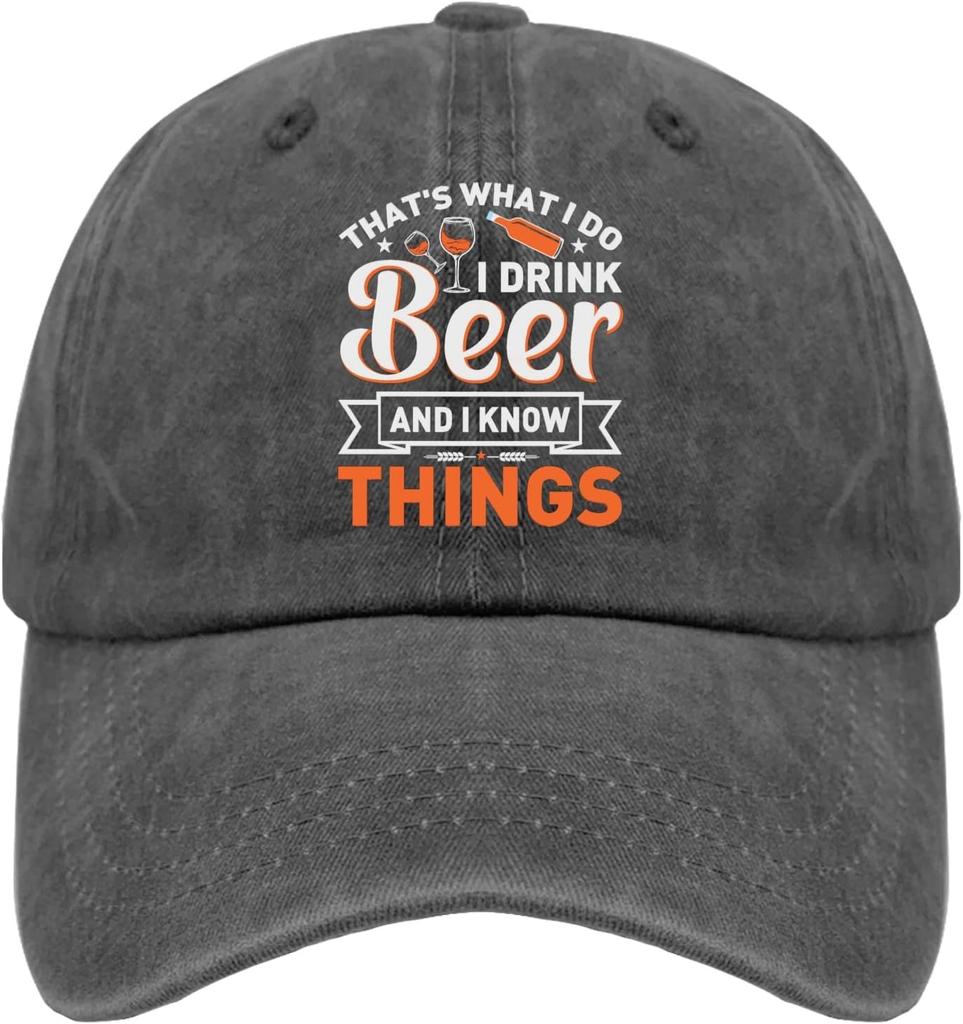 I Drink Beer And I Know Things Baseball Cap Funny Adult Quote Adjustable Casual Polyester Hat