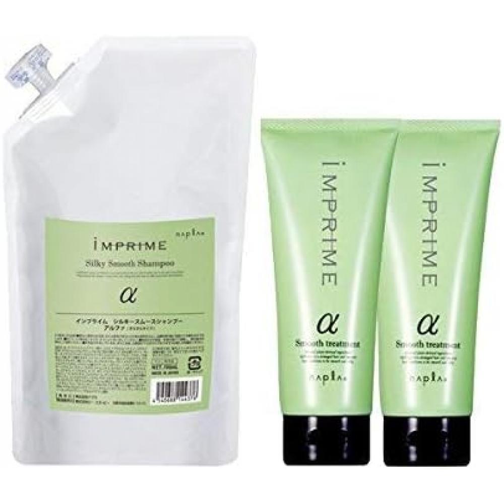

Napline Prime Silky Smooth Alpha Shampoo 700ml Refill + Treatment 200g X Set Of 2