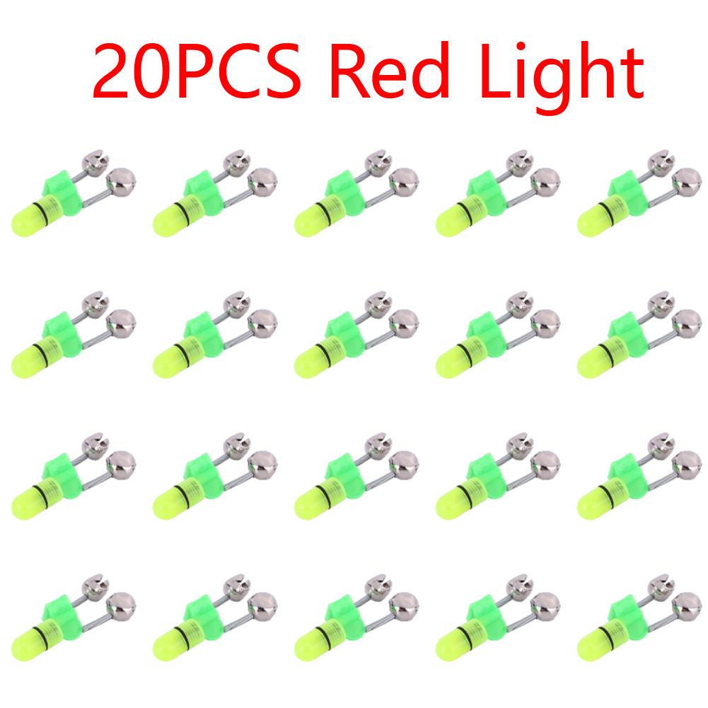 Bite Alarm Night LED Light with Twin Bells Bite Alarm Finder Lamp Fishing Bait Alarm Tackle Sea Fishing Practical Tools