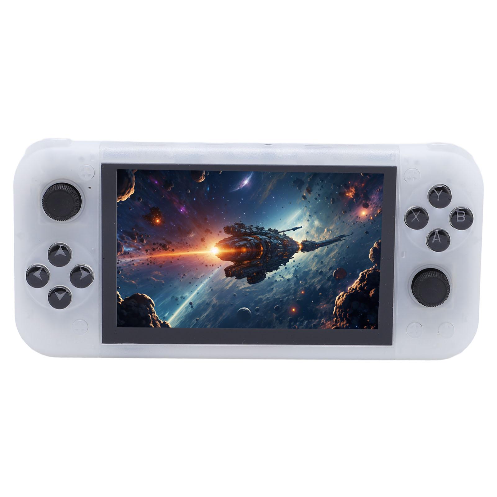 

Портативная игровая консоль ретро портативная 5-дюймовый IPS 800x480 экран RG50XX для Linux 3000mAh аккумулятор 19+ белый