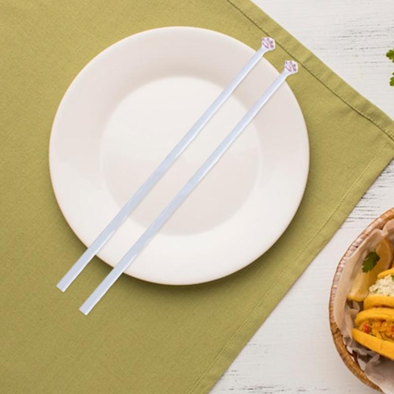 Lovely 3D Printed Cats Paws Design Chopsticks Durable Plastic Cutlery For Restaurants Households And Gifting