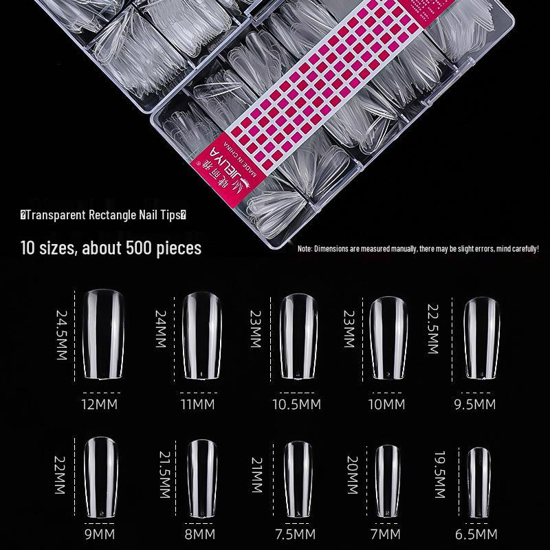 

Matte Nail Tips 500/Box with Nail Art Stickers - No Grinding Needed, Handmade Wearable False Nails