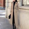 Autumn Winter Women‘s Coat Korean Long Coated Thickened Woolen Winter Coat for Women Black Coat