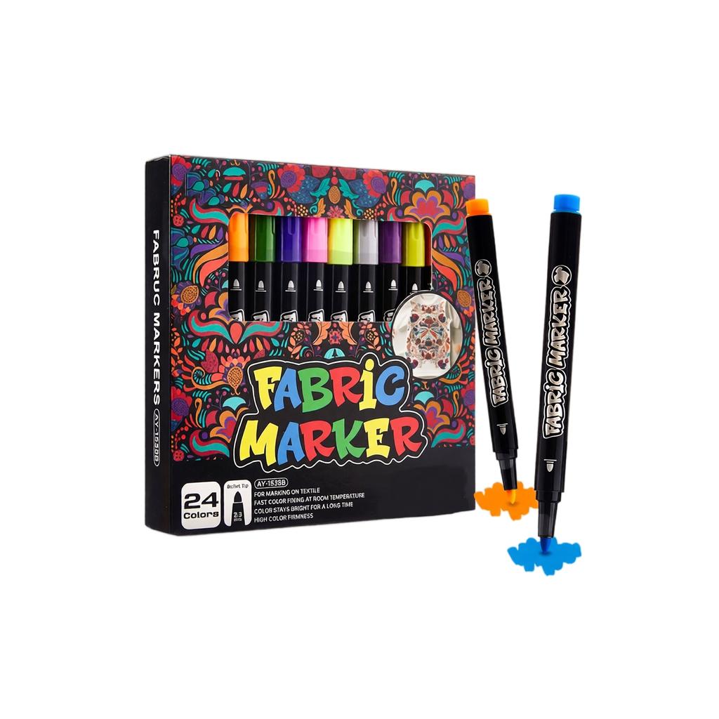 Fabric Markers for Clothes, 5 Pack Quick-Dry Fade- Paint Pens for Shoes, T-Shirts, DIY Hand Painting and Signatures