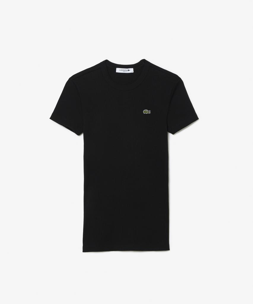 LACOSTE Women'S Slim Fit Rib Knit Short Sleeve T-Shirt Tf5538-56G 031