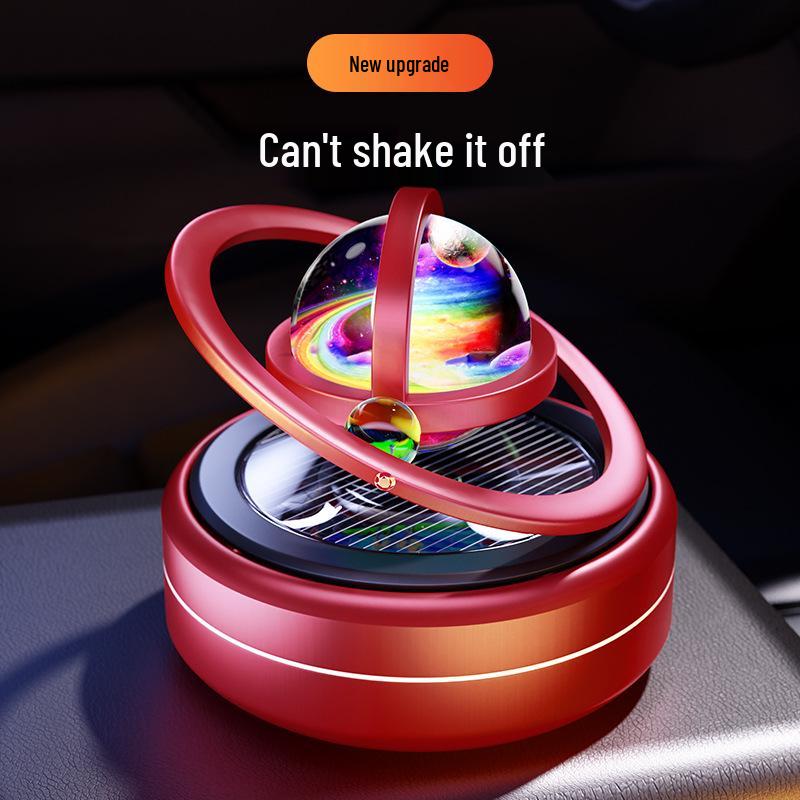 Solar-Powered Rotating Car Aromatherapy Ornament