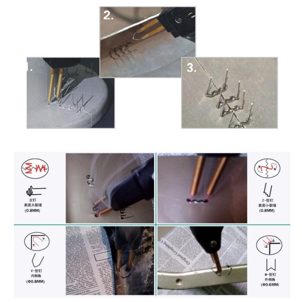 DIY Car Off-Road Bumper Welder Gun Stapler Plastic Repair Kit + 500 Pcs Staple