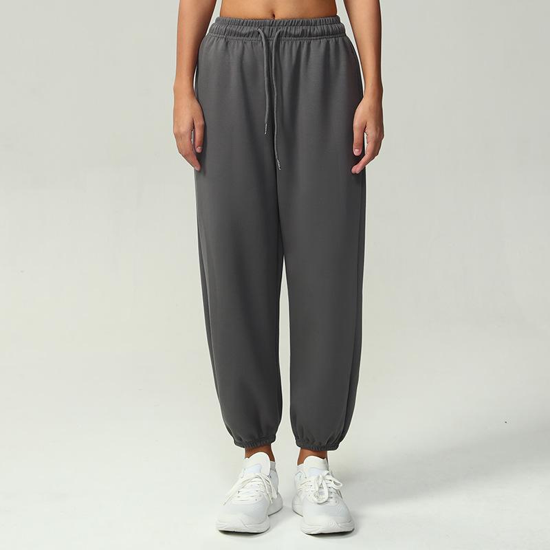 Women's Soft Air Layer Cuffed Sports Pants: Ideal for Outdoor Fitness, Running, & Autumn/Winter Wear