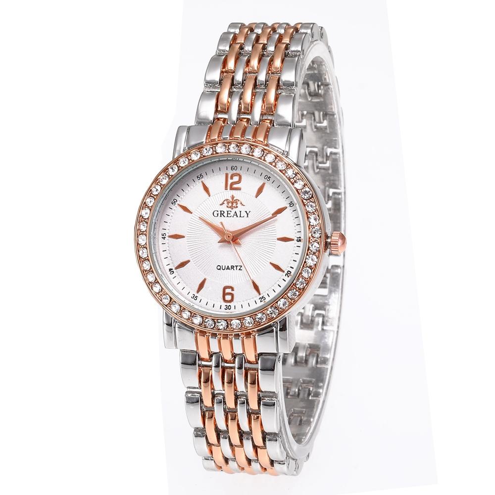 New Fashion Women Watches Casual Men Wristwatch Rhinestone Ladies Quartz Watch Stainless Steel Relogio Feminino Lady Clock Hours