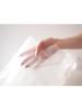 Ordy Plastic Shopping Bags with Milky 25cm Wide x 31cm Apron Pack of 100 Handles, White, Semi-Transparent, Long, 0.014mm Thick, Block, EB-W25-100,