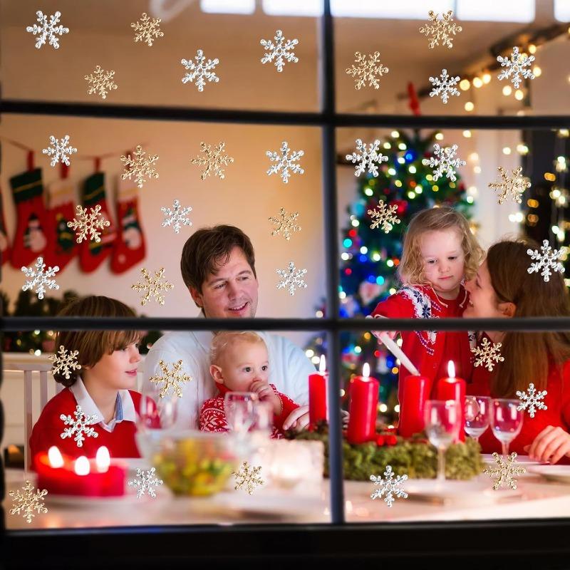 300Pcs 2Cm Christmas Snowflakes Confetti Xmas Tree Ornaments Christmas Decorations For Home Winter Party Cake Decor Supplies