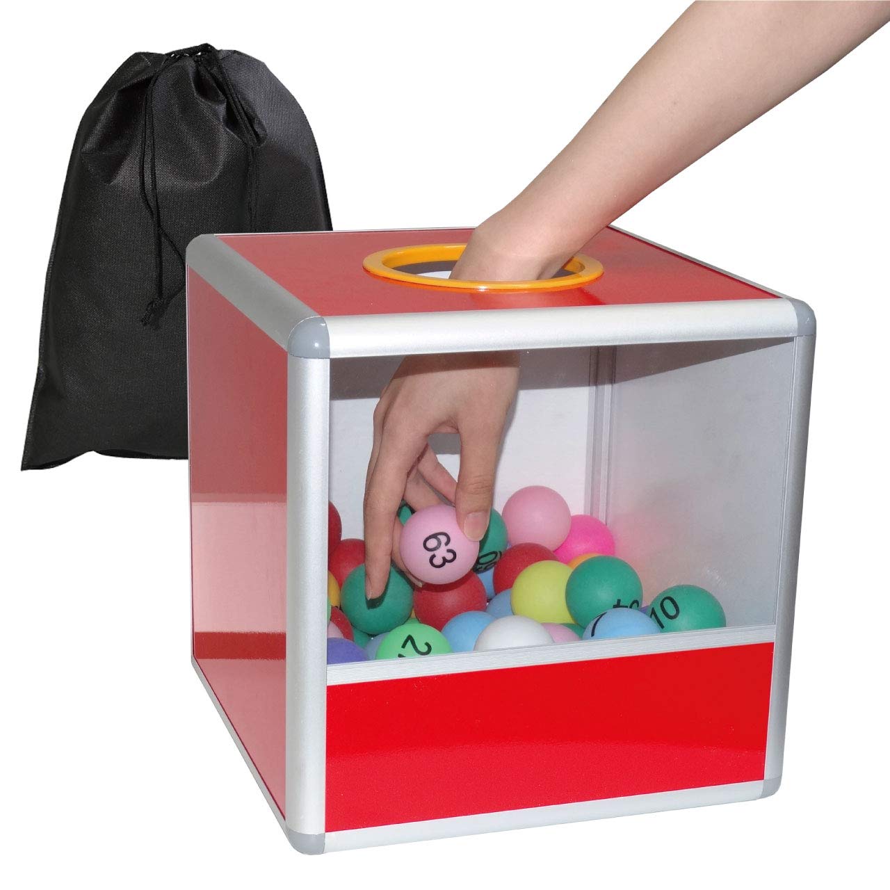 

nullie Bingo Set, Lottery Drawing, Numbered Balls 1-75, with Spare Balls, Perfect for Parties and After-Parties (77 Balls)
