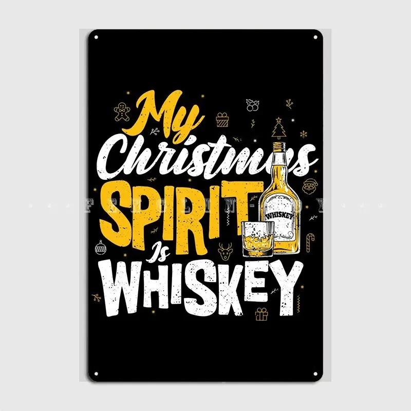 My Christmas Spirit Is Whi Metal Sign Wall Pub Pub Garage Custom Mural Painting Tin Sign Poster