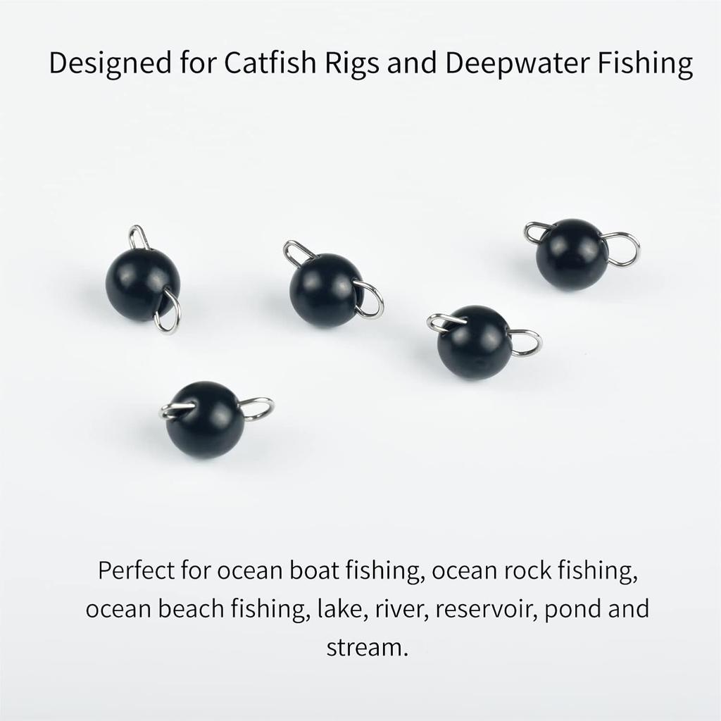 10Pcs Tungsten Cheburashka Weights Fishing Sinkers, 1~30g Tungsten Cannonball Jig Head Fishing Weights Tungsten Cheb Rig Weights, Black