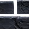 CHANEL Cambon line Purse A26717 Bifold black Calfskin Women Used