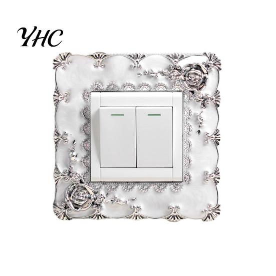 Outlet Sticker Switch European Style Punch Free Plastic Socket Decal Wall-mounted Cover Wall for Home