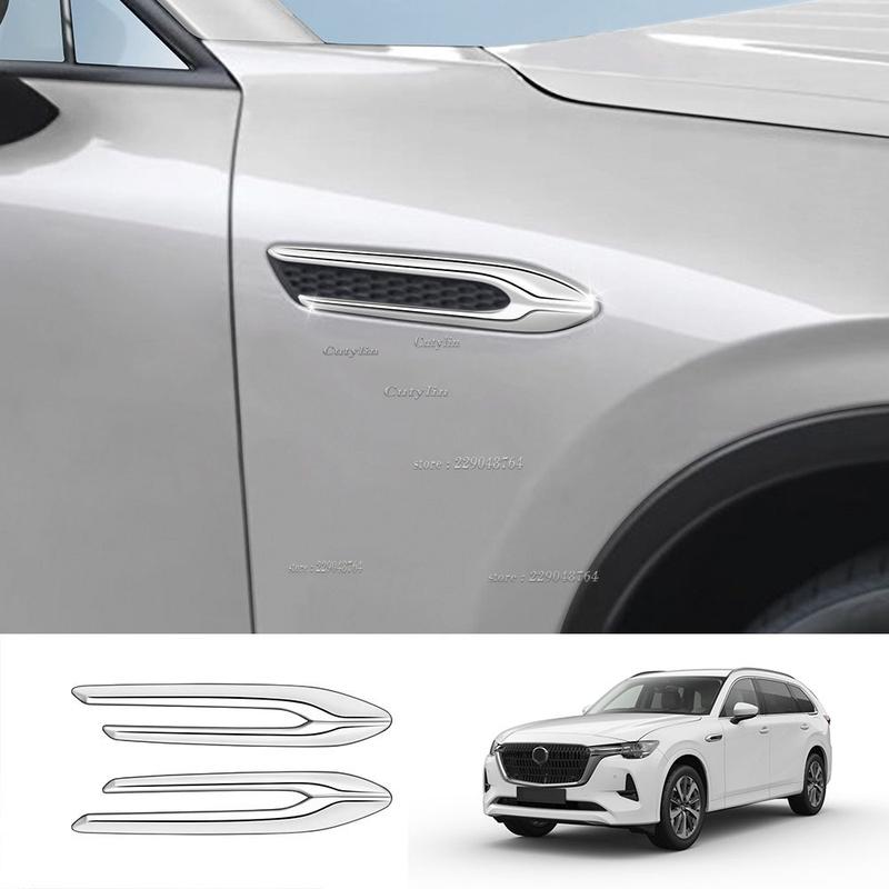 For Mazda CX60 -2024 For cx-80 CX80 2024-2025 Car Shark Gill Fender Side Air Flow Outlet Vent Sticker Trim Decal Car Styling