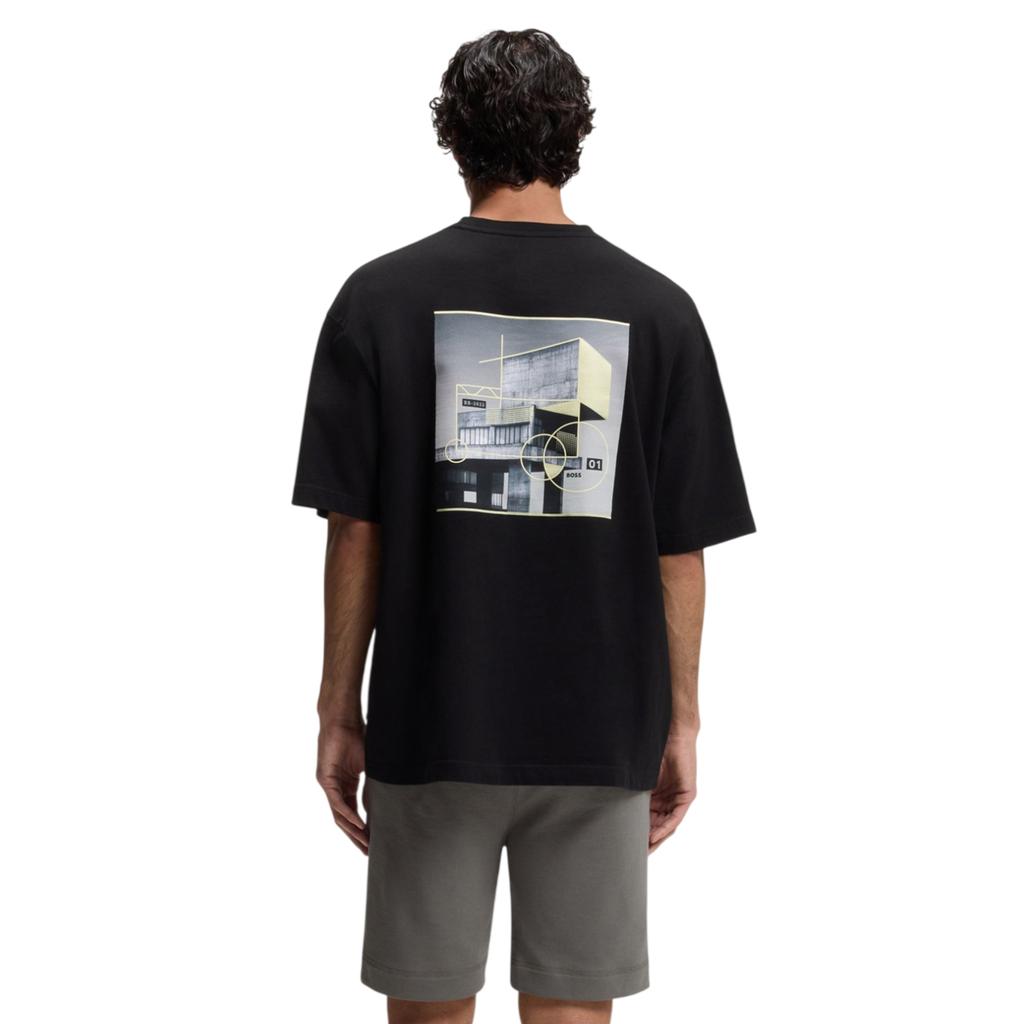 Boss Mens Brutalism Back Print T-Shirt
