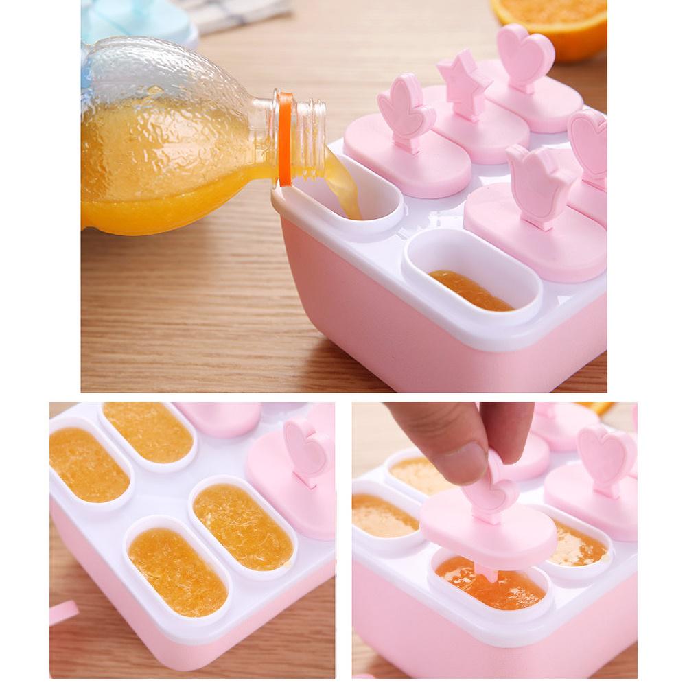 Home 6/8 Hohlraum, rund, rechteckig, zum Einfrieren, für den Sommer, DIY-Eismaschine