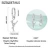 Hot Sale 925 Sterling Silver 12 Constellation Taurus Earrings Women Zircon Ear Studs Sparkling Pave Hoop Earring Jewelry Gift