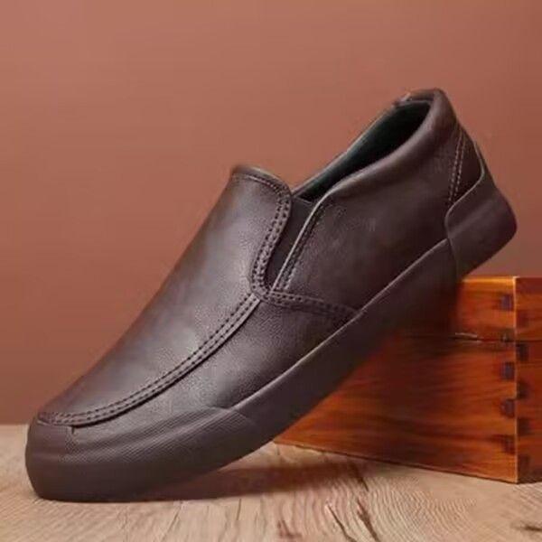 

Cotton shoes men s winter warm velvet men s shoes Korean version lazy 2025 new one-pedal waterproof men s casual leather shoes 36