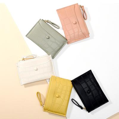 Cute Mini Purse Lady Coin Pouch Women PU Leather Wallet Female Mini Ultra-thin Small Zipper Coin Purse Pocket Short Wallet