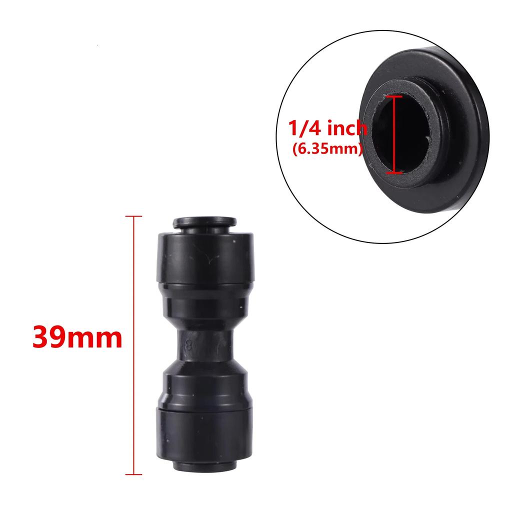 10Pcs 1/4" 6.35Mm Bulkhead Union Connector Tee Elbow Aquarium Quick Coupling For RO Water System Plastic Pipe Fittings Connector