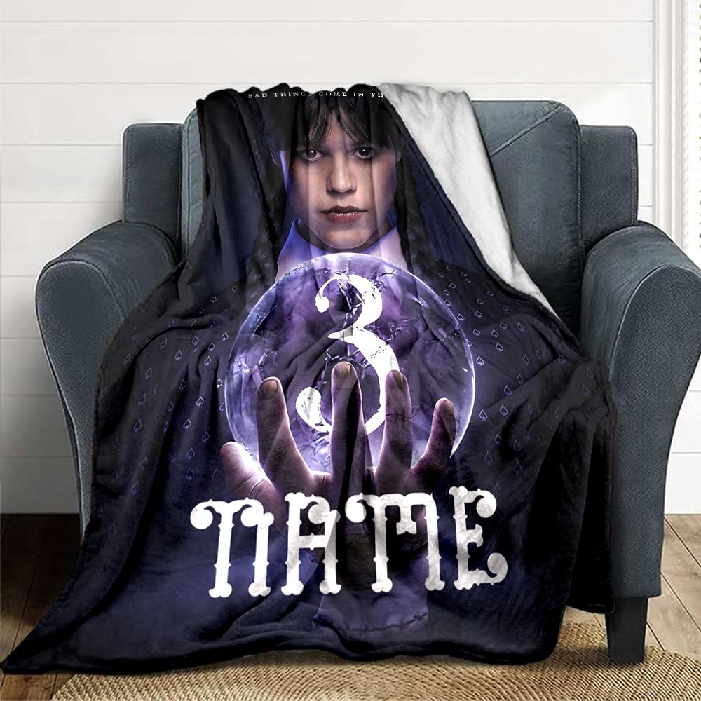 Custom Name Musician Purple Frame Party Blanket For Couch Bed Plush Cozy Fuzzy Blanket Super Soft Warm Blankets For Fall And Winter 0916164
