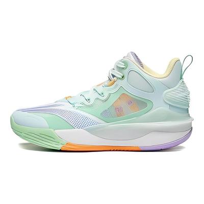 Li Ning Youth Pioneer Team 3.0 Cloud Technology Non-Slip Wear-Resistant Lightweight Rebound Mid-Top Basketball Shoes Kids Basketball Shoes YKBT026-1