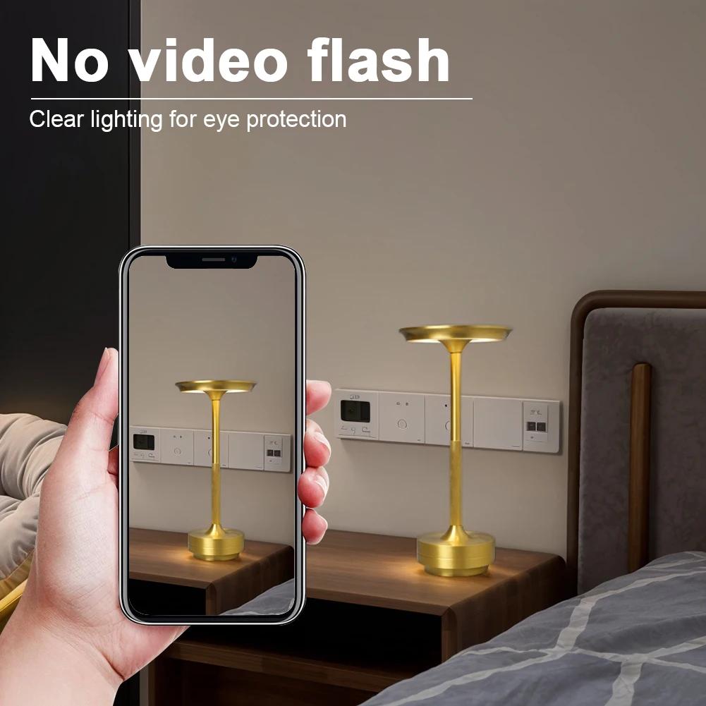 Modern Touch Sensor LED Table Lamp 60-249 Lumens Rechargeable Desk Lamp 3Colors Adjustable Creative Home Bar Decor Ambient Light