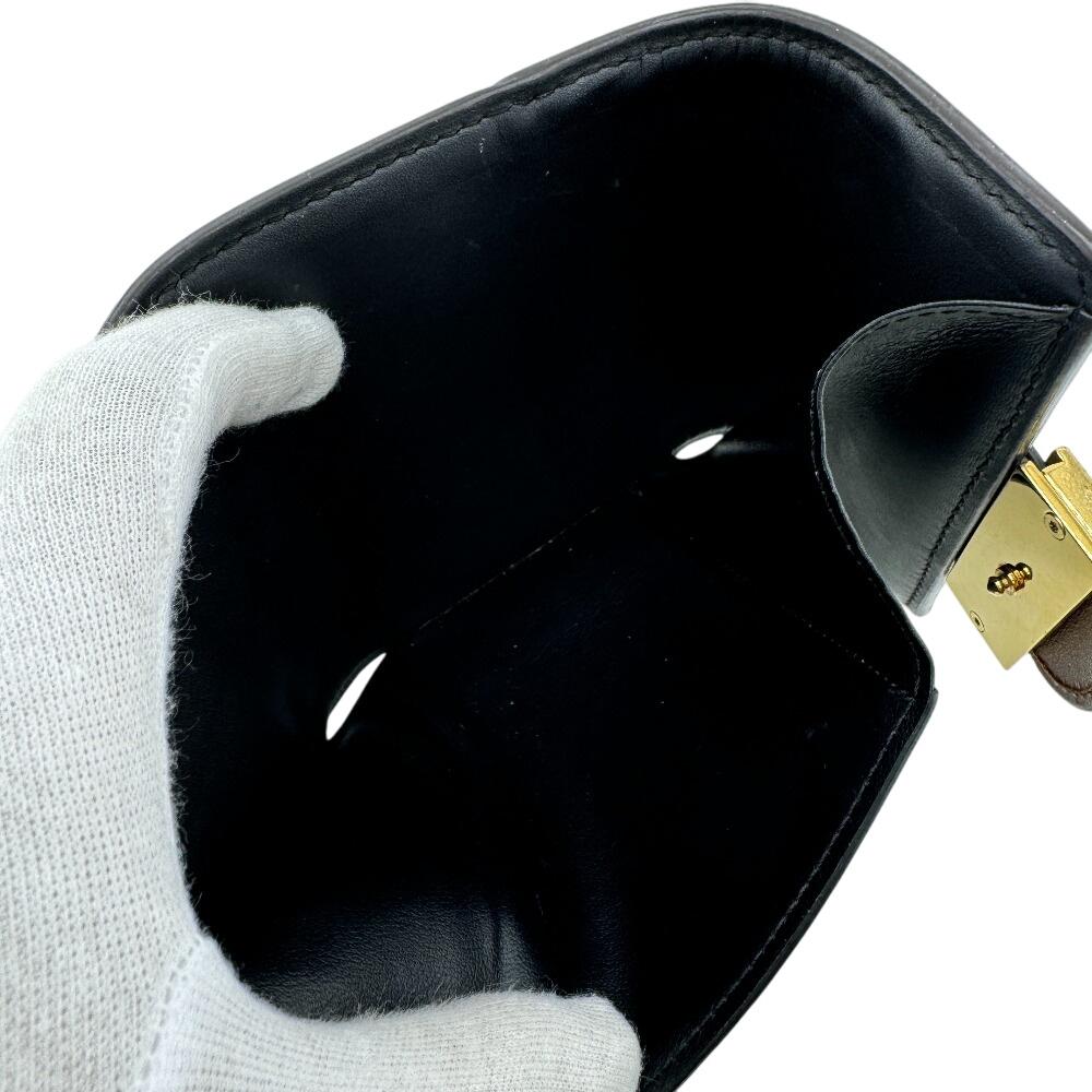 LOUIS VUITTON M68725 flap Monogram reverse leather Portefeuille Daufine Compact Tri-fold wallet Brown leather Women Used